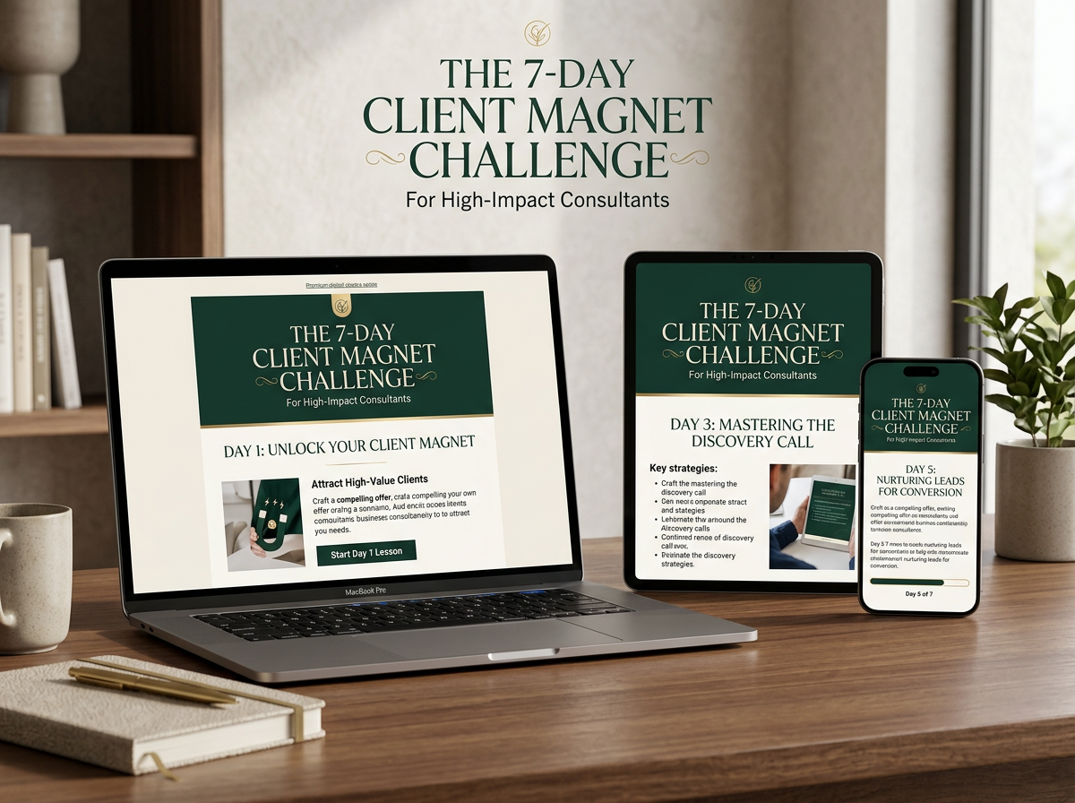 The 7-Day Client Magnet Challenge Course Mockup